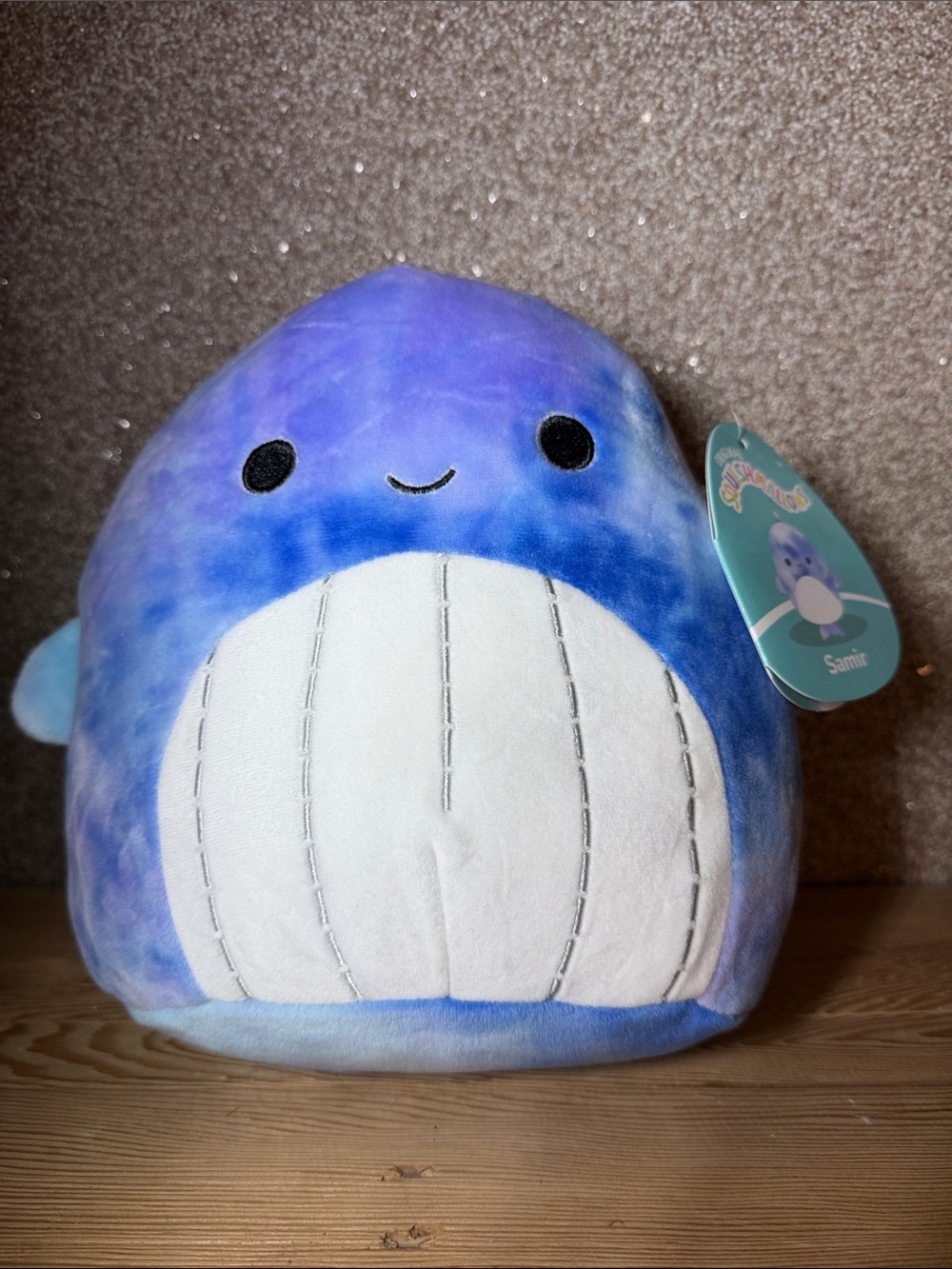 Squishmallows Blue Purple Whale Plush Samir